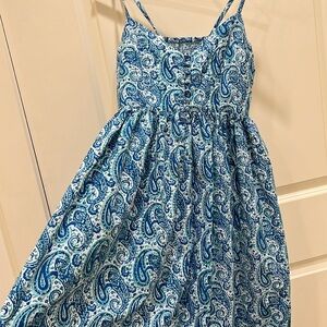 Blue Paisley Maxi Dress